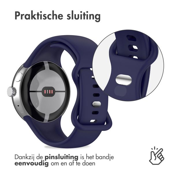 imoshion Siliconen bandje Google Pixel Watch / Watch 2 / Watch 3 (41 mm) - Maat S - Donkerblauw