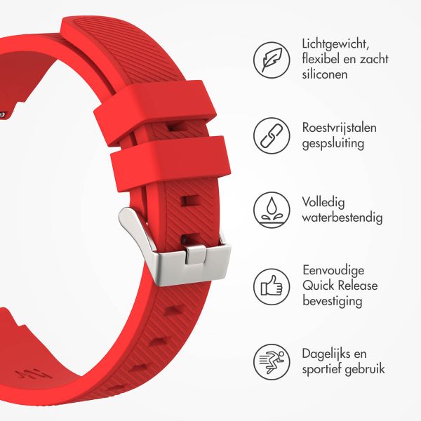 imoshion Flexibel Siliconen bandje - Universeel 20 mm aansluiting - Rood