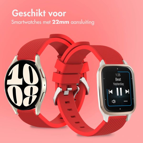 imoshion Flexibel Siliconen bandje - Universeel 22 mm aansluiting - Rood