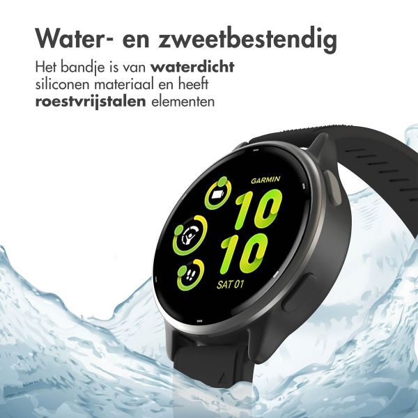 imoshion QuickFit® Siliconen bandje - 22 mm Garmin Watch aansluiting - Zwart