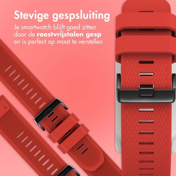 imoshion QuickFit® Siliconen bandje - 22 mm Garmin Watch aansluiting - Rood