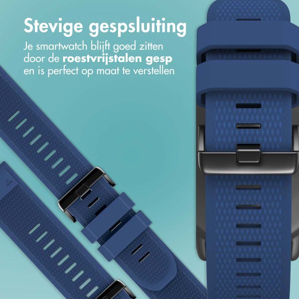 imoshion QuickFit® Siliconen bandje - 22 mm Garmin Watch aansluiting - Donkerblauw