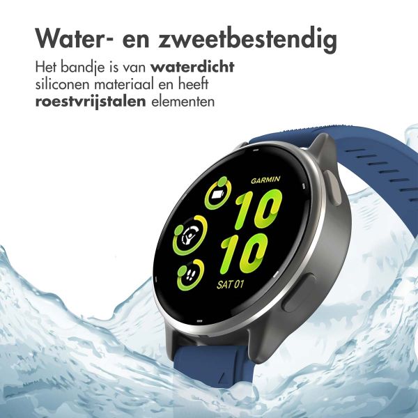 imoshion QuickFit® Siliconen bandje - 22 mm Garmin Watch aansluiting - Donkerblauw