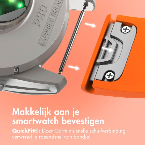 imoshion QuickFit® Siliconen bandje - 26 mm Garmin Watch aansluiting - Oranje