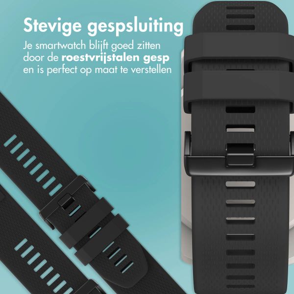 imoshion QuickFit® Siliconen bandje - 26 mm Garmin Watch aansluiting - Zwart