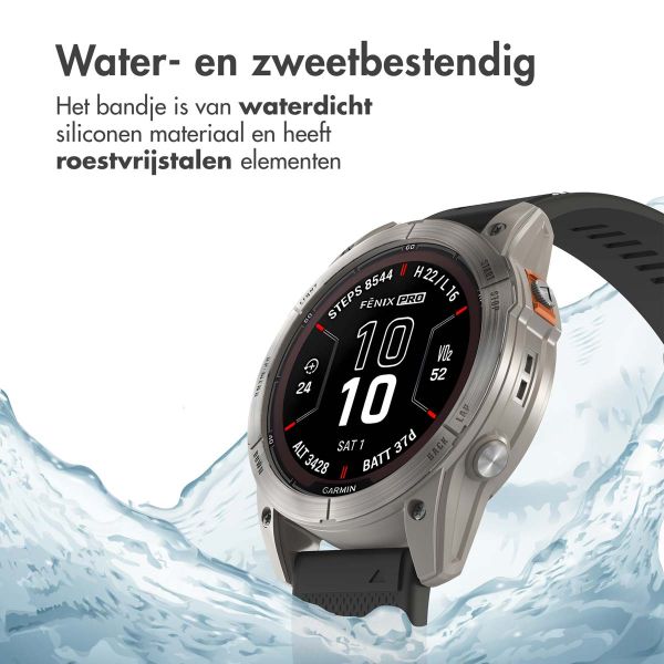 imoshion QuickFit® Siliconen bandje - 26 mm Garmin Watch aansluiting - Zwart