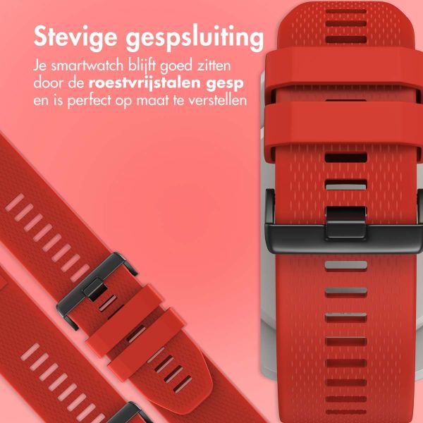 imoshion QuickFit® Siliconen bandje - 26 mm Garmin Watch aansluiting - Rood