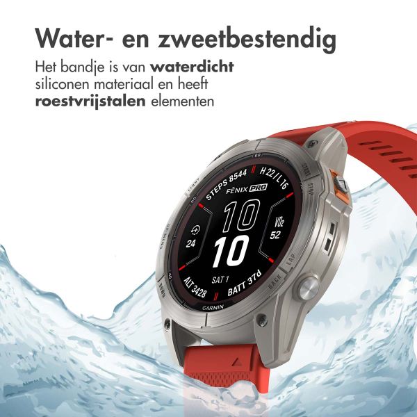 imoshion QuickFit® Siliconen bandje - 26 mm Garmin Watch aansluiting - Rood