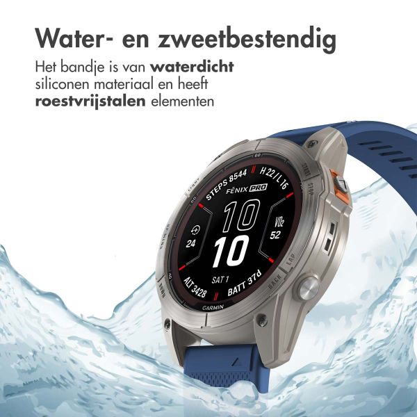 imoshion QuickFit® Siliconen bandje - 26 mm Garmin Watch aansluiting - Donkerblauw