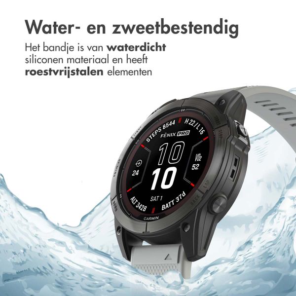 imoshion QuickFit® Siliconen bandje - 26 mm Garmin Watch aansluiting - Grijs