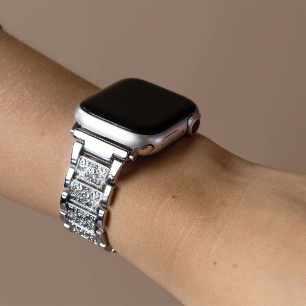 Selencia Sparkle schakelband voor de Apple Watch Series 1-9 / SE - 38/40/41 mm / Series 10 - 42 mm - Zilver