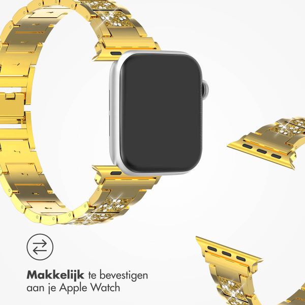 Selencia Sparkle schakelband voor de Apple Watch Series 1-9 / SE - 38/40/41 mm / Series 10 - 42 mm - Goud