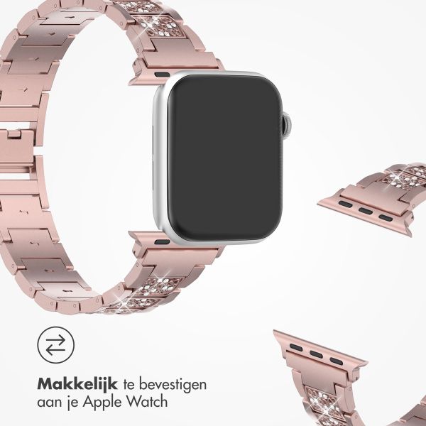 Selencia Sparkle schakelband voor de Apple Watch Series 1-9 / SE - 38/40/41 mm / Series 10 - 42 mm - Roze