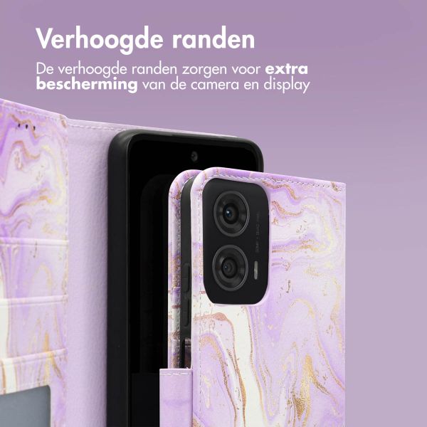 imoshion Design Bookcase Motorola Moto G24 Power - Purple Marble