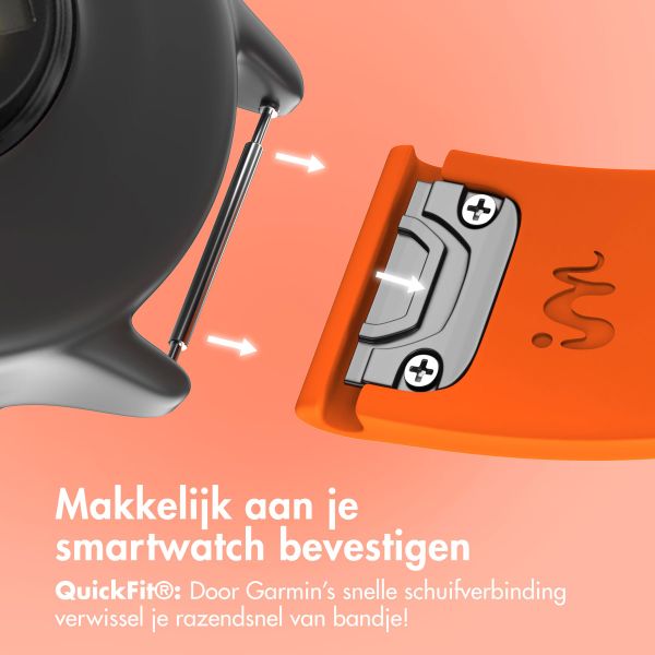 imoshion QuickFit® Siliconen bandje - 22 mm Garmin Watch aansluiting - Oranje