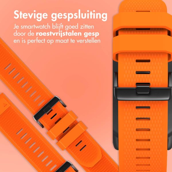 imoshion QuickFit® Siliconen bandje - 22 mm Garmin Watch aansluiting - Oranje