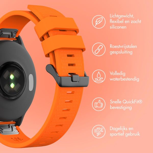 imoshion QuickFit® Siliconen bandje - 22 mm Garmin Watch aansluiting - Oranje