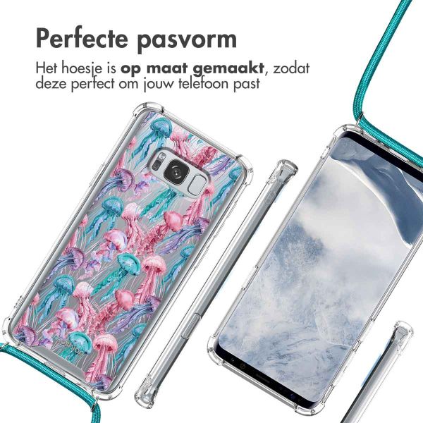 imoshion Design hoesje met koord Samsung Galaxy S8 - Jellyfish Watercolor