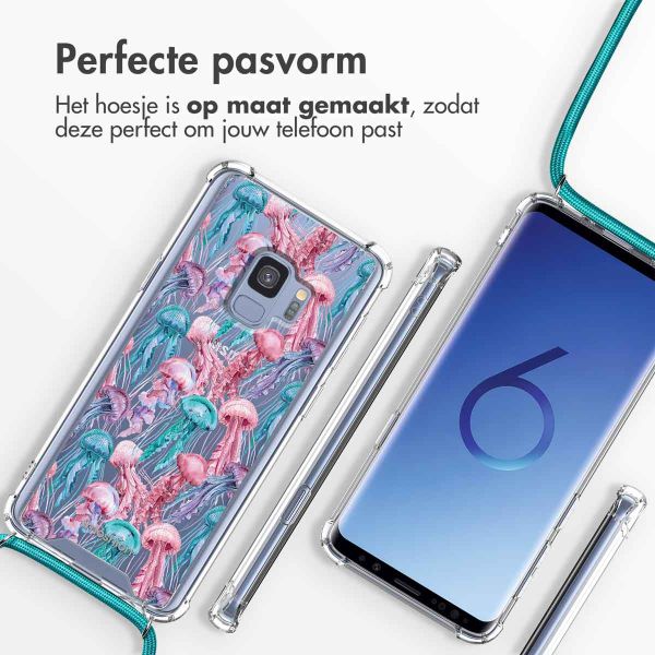 imoshion Design hoesje met koord Samsung Galaxy S9 - Jellyfish Watercolor