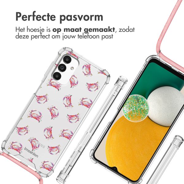 imoshion Design hoesje met koord Samsung Galaxy A13 (5G) - Crab Watercolor