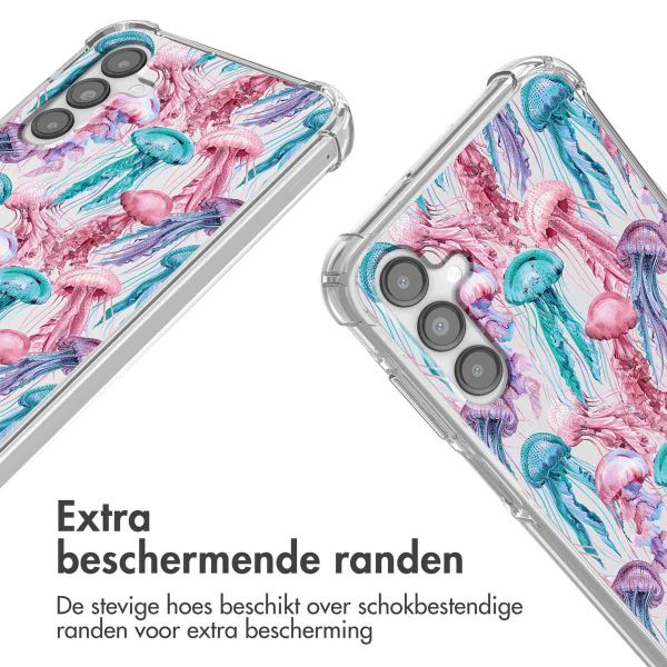 imoshion Design hoesje met koord Samsung Galaxy A14 (5G/4G) - Jellyfish Watercolor