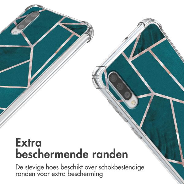 imoshion Design hoesje met koord Samsung Galaxy A50 - Petrol Green Graphic