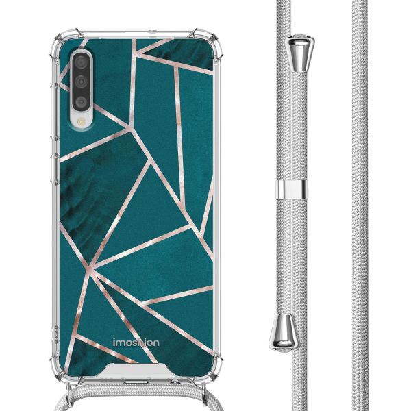 imoshion Design hoesje met koord Samsung Galaxy A50 - Petrol Green Graphic