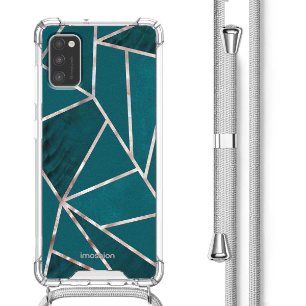 iMoshion Design hoesje met koord Samsung Galaxy A41 - Petrol Green Graphic