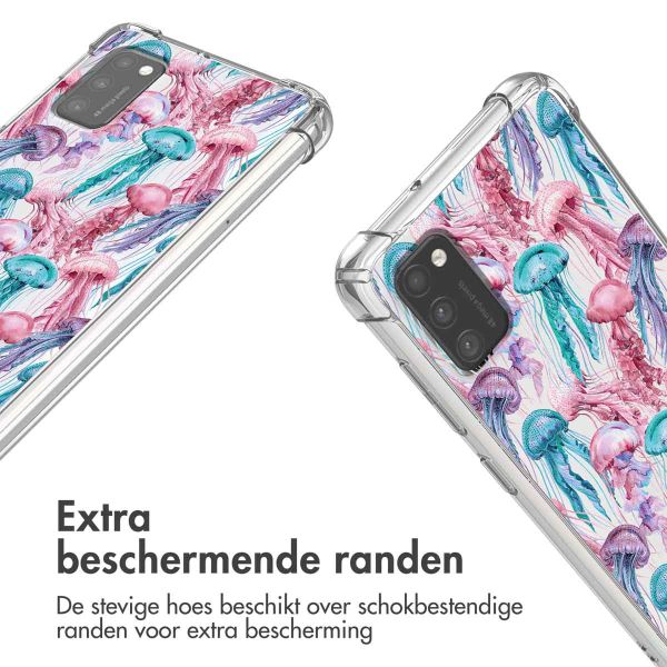 iMoshion Design hoesje met koord Samsung Galaxy A41 - Jellyfish Watercolor