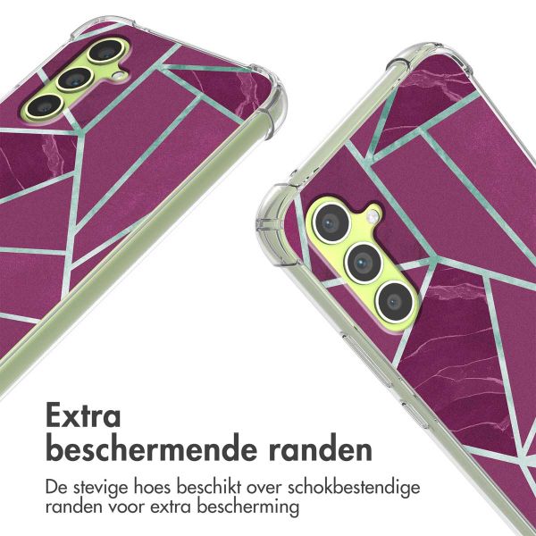 imoshion Design hoesje met koord Samsung Galaxy A34 - Bordeaux Graphic