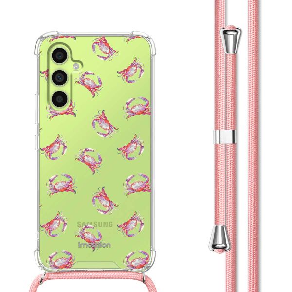 imoshion Design hoesje met koord Samsung Galaxy A34 - Crab Watercolor