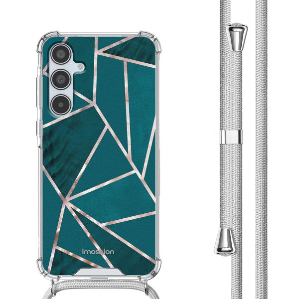 imoshion Design hoesje met koord Samsung Galaxy A35 - Petrol Green Graphic