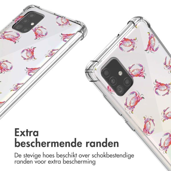 iMoshion Design hoesje met koord Samsung Galaxy A51 - Crab Watercolor