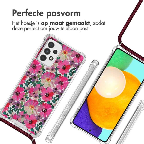 imoshion Design hoesje met koord Samsung Galaxy A52(s) (5G/4G) - Flower Water