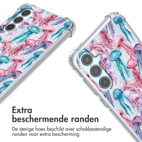 imoshion Design hoesje met koord Samsung Galaxy A55 - Jellyfish Watercolor