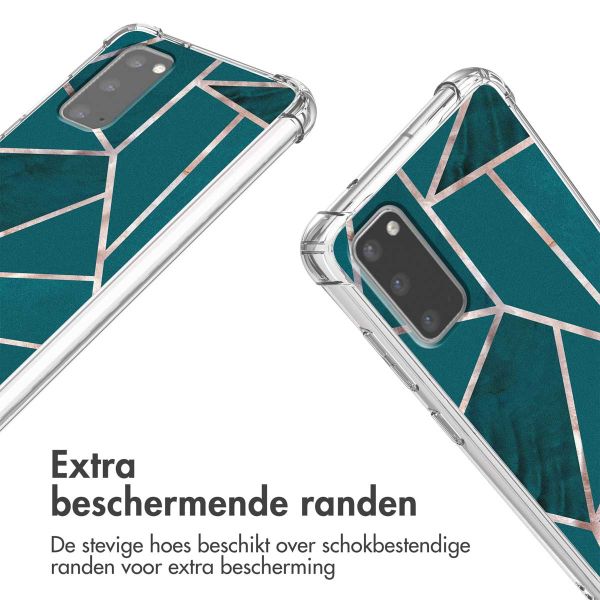 imoshion Design hoesje met koord Samsung Galaxy S20 - Petrol Green Graphic