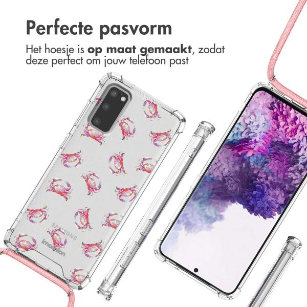 imoshion Design hoesje met koord Samsung Galaxy S20 - Crab Watercolor