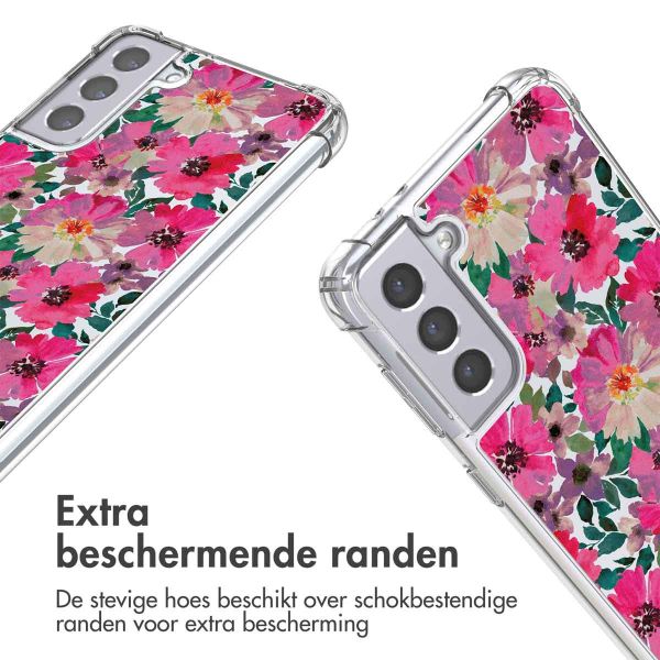 imoshion Design hoesje met koord Samsung Galaxy S21 Plus - Flower Water