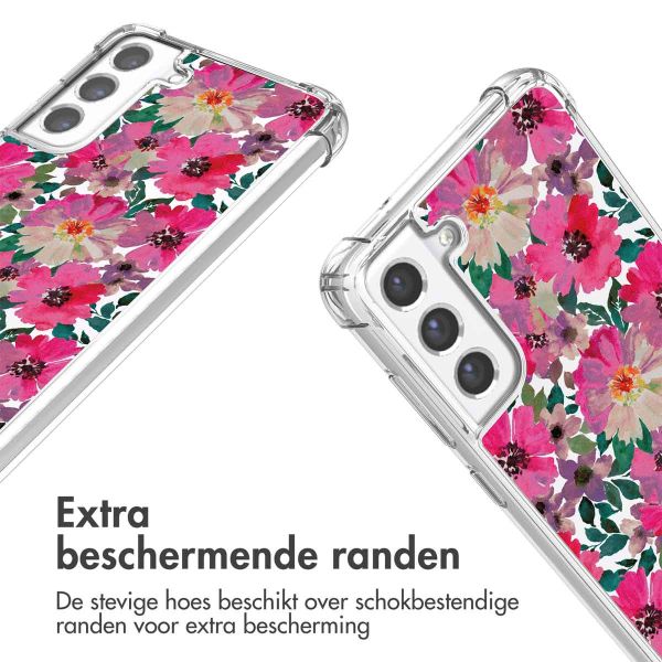 imoshion Design hoesje met koord Samsung Galaxy S21 FE - Flower Water