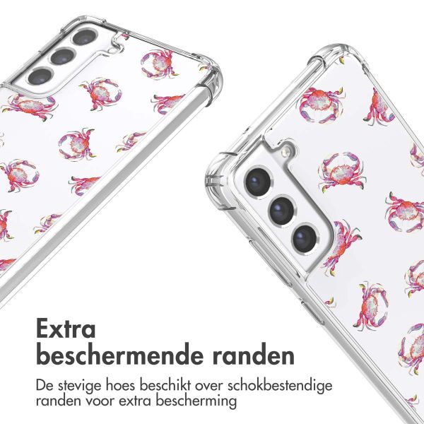 imoshion Design hoesje met koord Samsung Galaxy S21 FE - Crab Watercolor