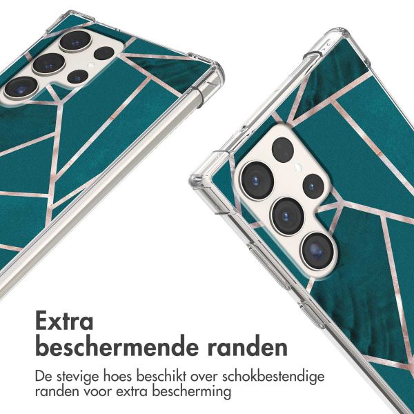 imoshion Design hoesje met koord Samsung Galaxy S23 Ultra - Petrol Green Graphic