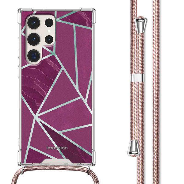 imoshion Design hoesje met koord Samsung Galaxy S23 Ultra - Bordeaux Graphic