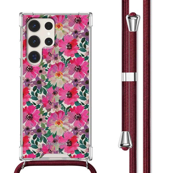 imoshion Design hoesje met koord Samsung Galaxy S23 Ultra - Flower Water