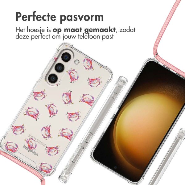 imoshion Design hoesje met koord Samsung Galaxy S23 - Crab Watercolor