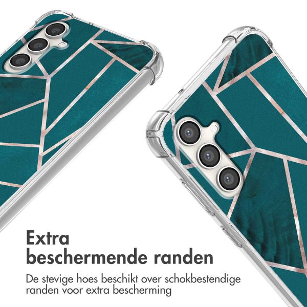 imoshion Design hoesje met koord Samsung Galaxy S23 FE - Petrol Green Graphic