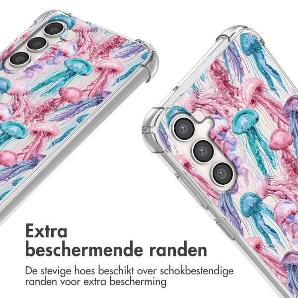 imoshion Design hoesje met koord Samsung Galaxy S23 FE - Jellyfish Watercolor