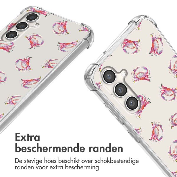 imoshion Design hoesje met koord Samsung Galaxy S23 FE - Crab Watercolor