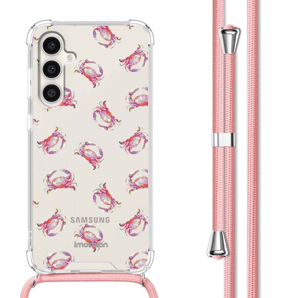 imoshion Design hoesje met koord Samsung Galaxy S23 FE - Crab Watercolor