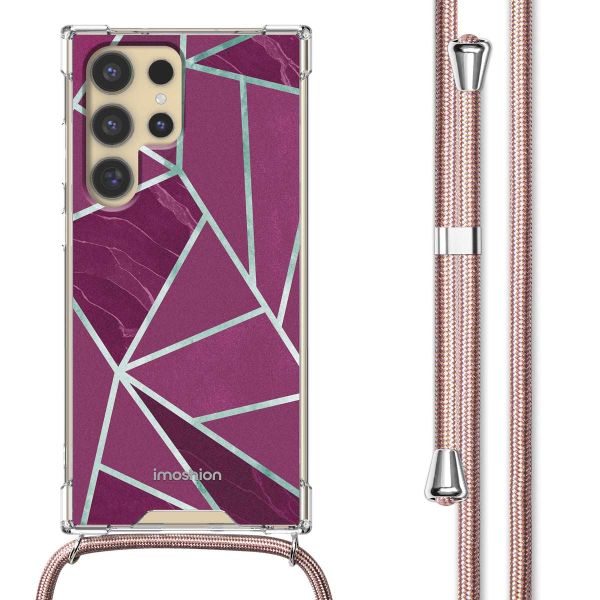 imoshion Design hoesje met koord Samsung Galaxy S24 Ultra - Bordeaux Graphic