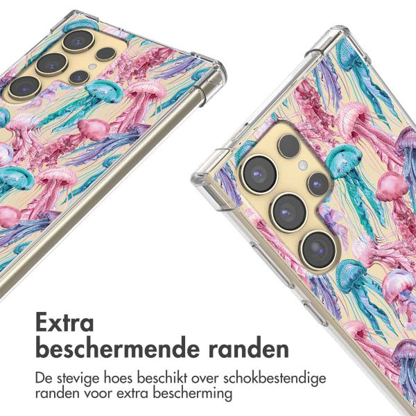 imoshion Design hoesje met koord Samsung Galaxy S24 Ultra - Jellyfish Watercolor